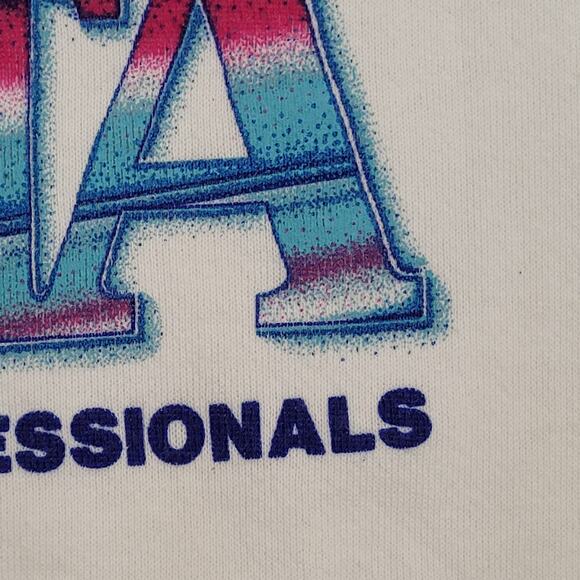 Vintage 80s USPTA Tennis Professionals Sweatshirt XS/S 17x23 USA Raglan - Picture 4 of 12